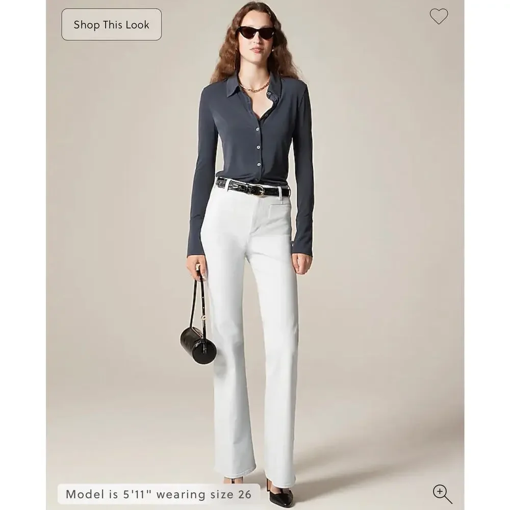 J. Crew Vintage flare pant in washed twill Quiet Sky NWT size 27P